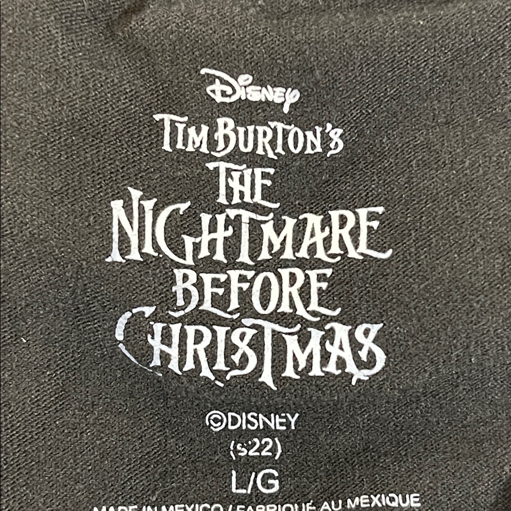 DISNEY The Nightmare Before Christmas Bleach Splatter Oogie Boogie T Shirt Large - Picture 5 of 7